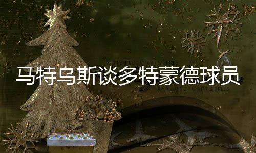 马特乌斯谈多特蒙德球员情况：缺少“胜利球员”